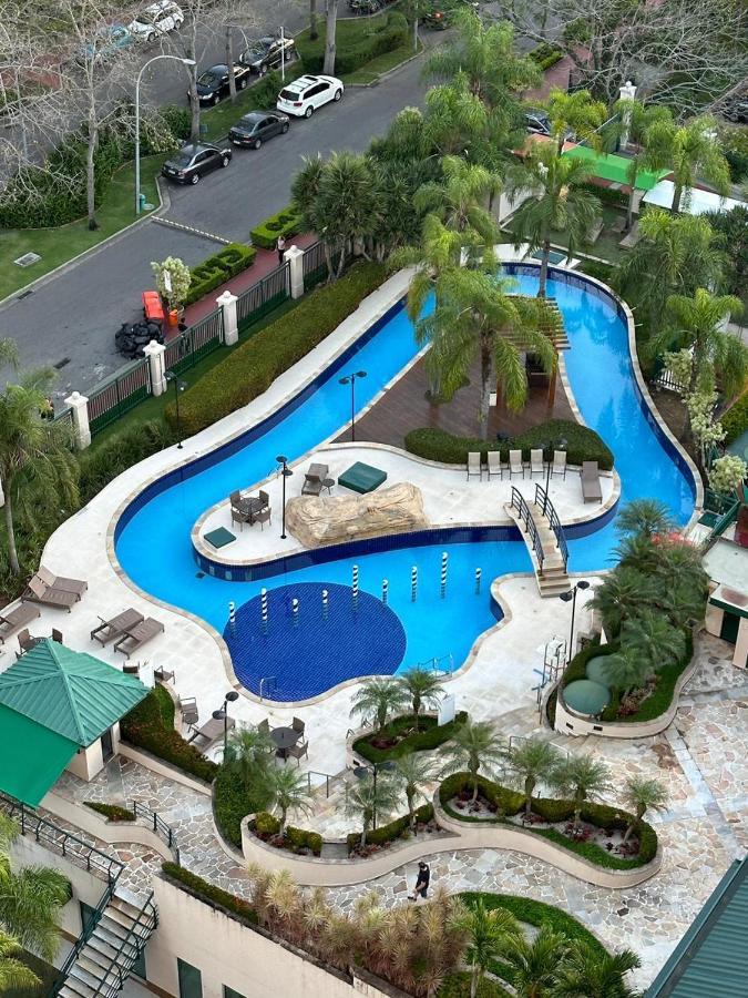 Flat Com Vista Panoramica -15- Na Barra Da Tijuca - Estacionamento Gratuito - Frigobar - Ar Condicionado - Piscina - Academia - Balsa Para Praia Gratis - Varanda - Vista Parcial Mar E Lagoa Rio de Janeiro Luaran gambar